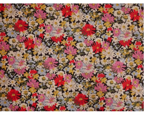 Printed Cotton Poplin Fabric - Daisy Pink Dream